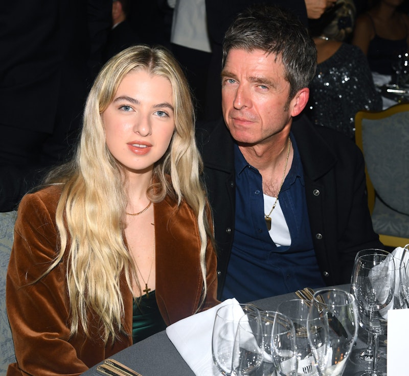 Noel Gallagher and his daughter, Anais, at a press event in London