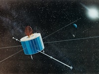 An artist's concept of the Geotail spacecraft.