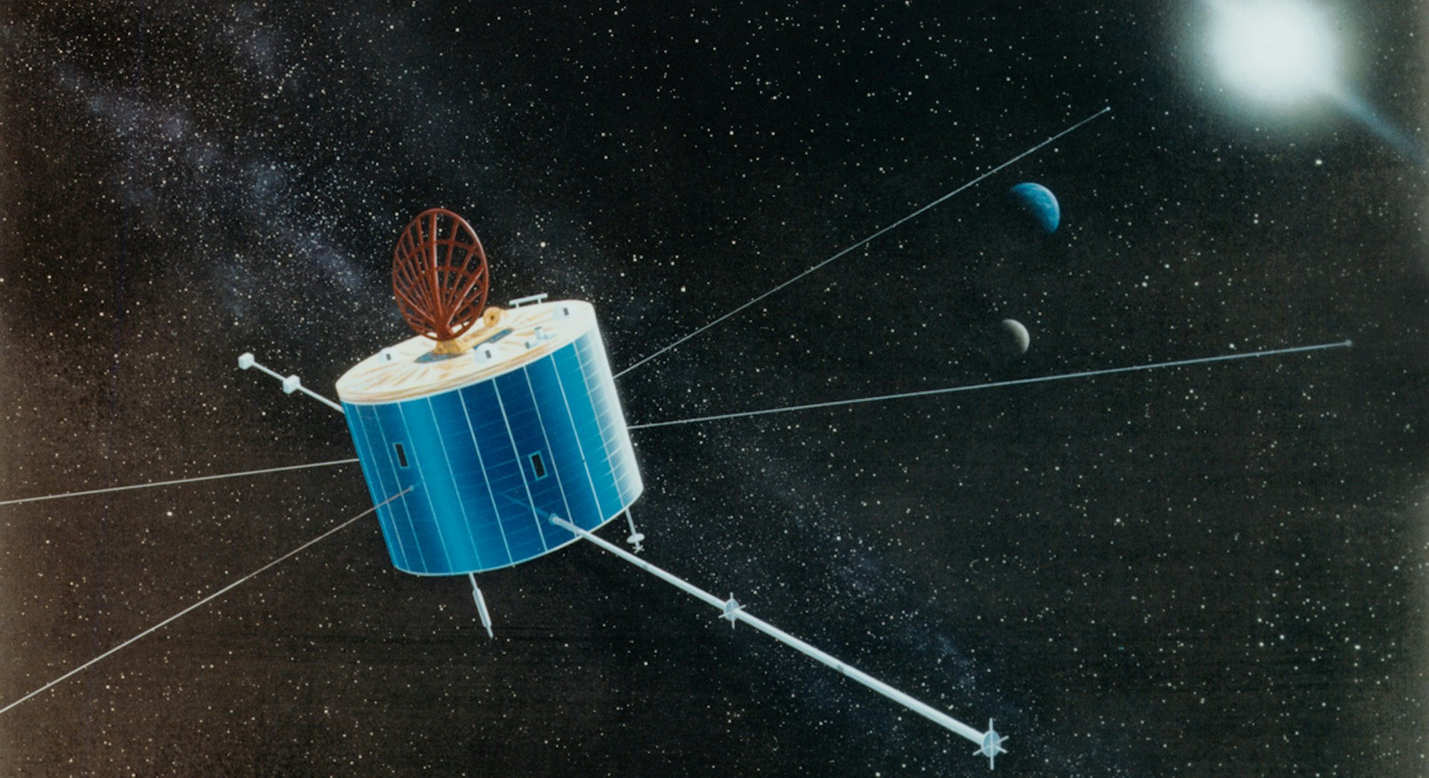 An artist's concept of the Geotail spacecraft.