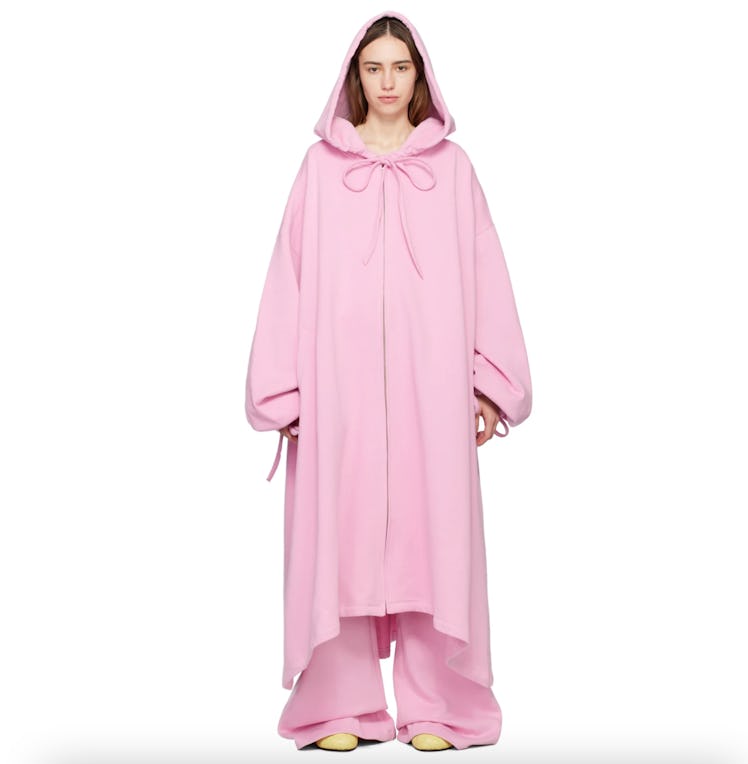 ABRA Pink Oversized Hoodie Midi Dress