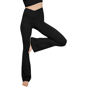 TOPYOGAS Crossover High Waisted Yoga Pants