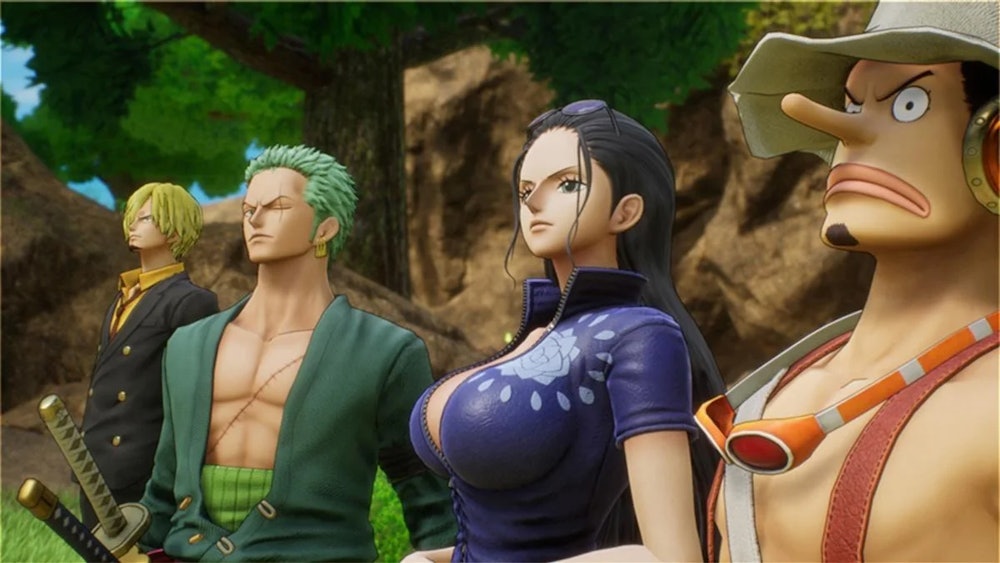 Sanji, Zoro, Nico Robin, and Usopp in One Piece Odyssey