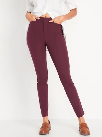 One Valentine's Day Outfit idea are these High-Waisted Never-Fade Pixie Skinny Ankle Pants in Raisin...