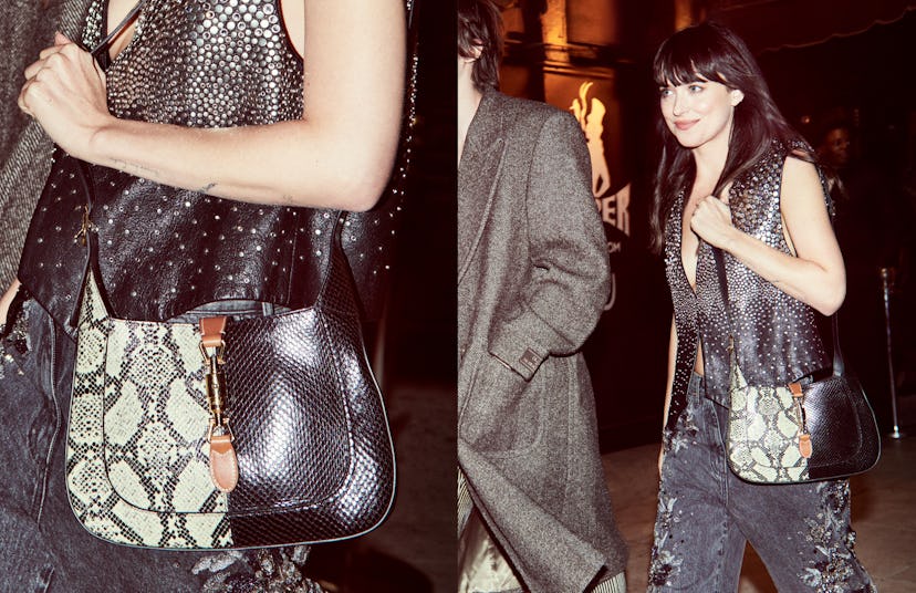 dakota johnson stars in gucci’s new jackie 1961 campaign