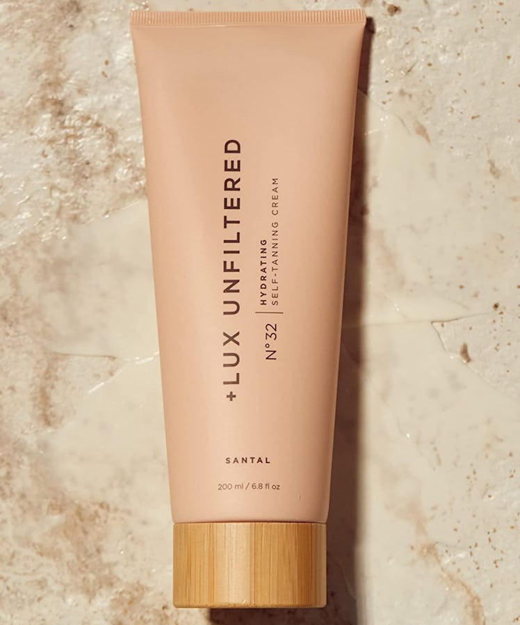 + Lux Unfiltered Santal N°32 Gradual Hydrating Self Tanner is the best self-tanner for sensitive ski...