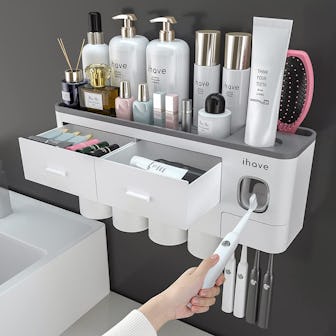 iHave Wall Mounted Shelf and Toothpaste Dispenser
