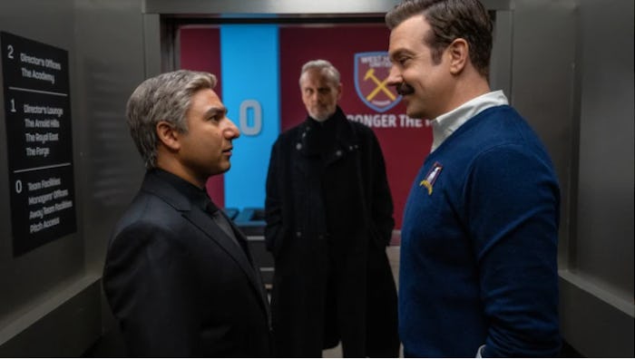 Rivals Ted (Jason Sudeikis) and Nathan (Nick Mohammed) face off.