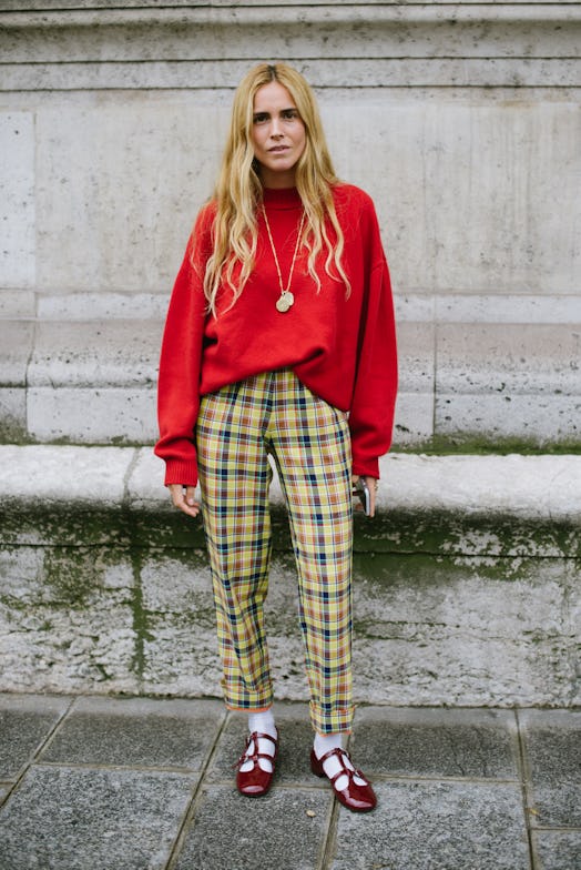 Blanca Miro red outfit street style
