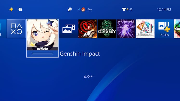 Genshin Impact icon on PlayStation