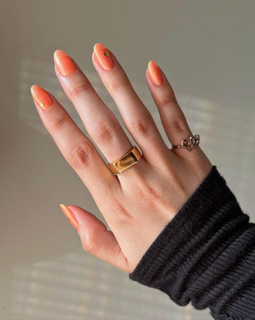 orange nail polish