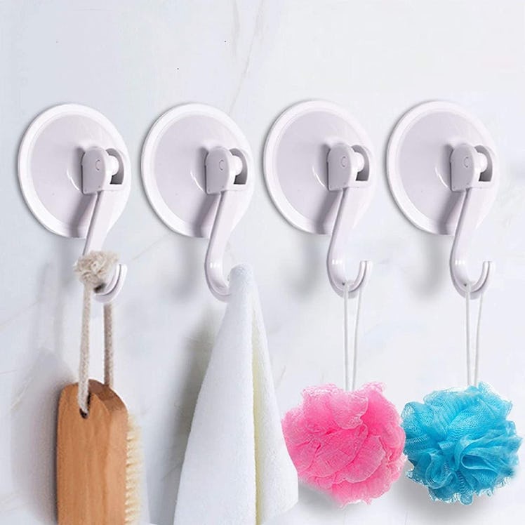 SUNDOKI Suction Shower Hooks (4-Pack)