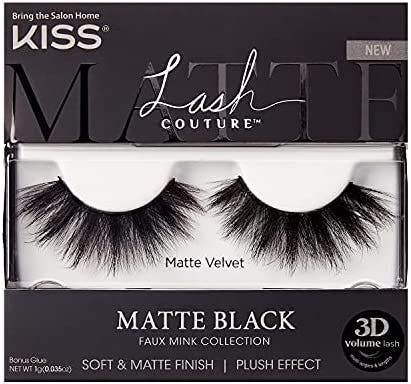 Kiss Lash Couture Matte Black Faux Mink, Matte Velvet