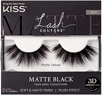 Kiss Lash Couture Matte Black Faux Mink, Matte Velvet