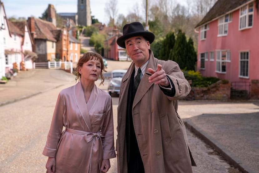 Lesley Manville and Timothy McMullan in ‘Magpie Murders’