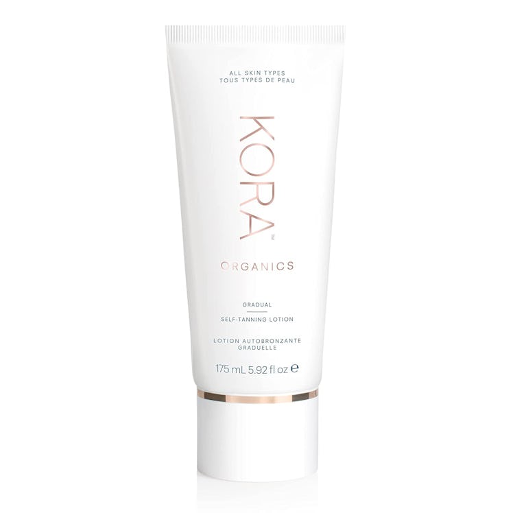 Kora Organics Gradual Self Tanning Lotion is the best self tanner for sensitive skin.