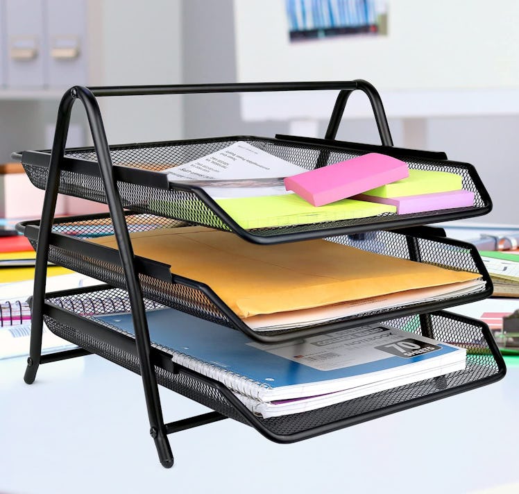 Greenco Letter 3-Tier Tray Desk Organizer 