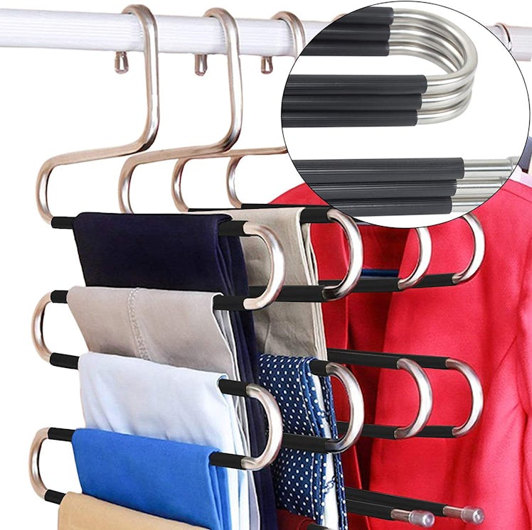 DOIOWN Space-Saving Pant Hangers (5-Pieces)