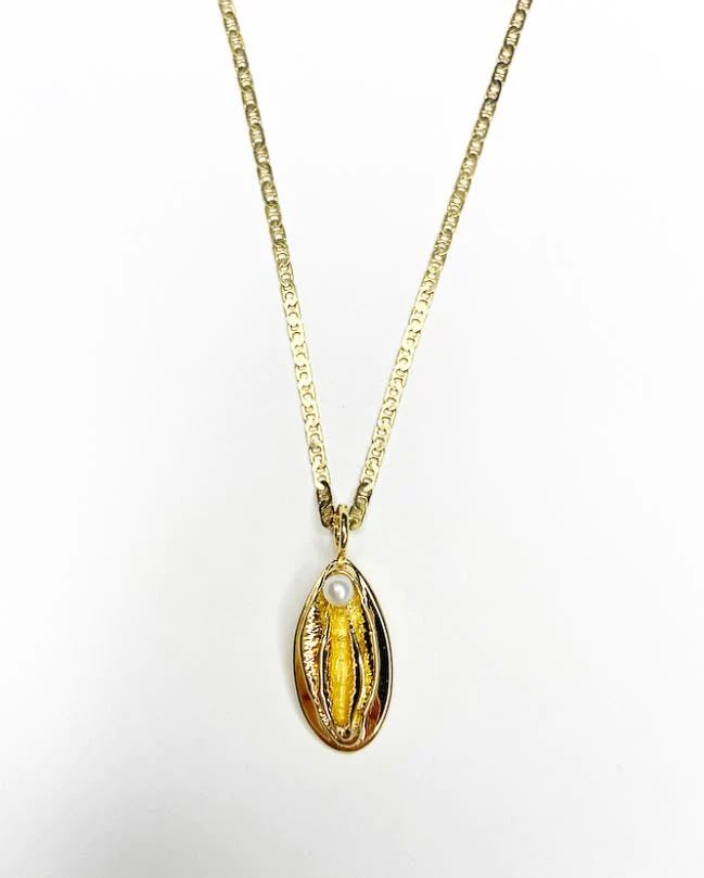 The Vagina Pearl Charm Necklace