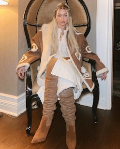 Free Shipping and Returns Gigi Hadid's Wearing Clouds in Louis Vuitton  Men's Suit + Boots – Footwear News, louis-vuitton clouds