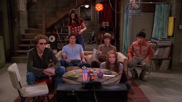 The original That '70s Show cast in the basement