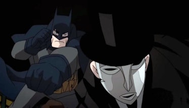 Batman punches the serial killer, Jack the Ripper.