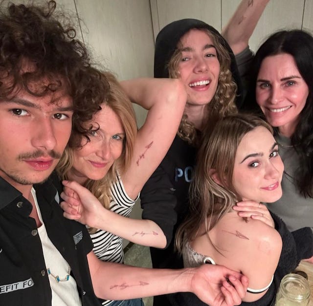 The Dern and Cox clans got together for group tattoos over the holiday season.