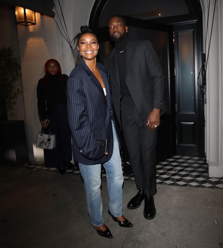 Dwyane Wade and Gabrielle Union are seen on January 19, 2023 in Los Angeles, California. 