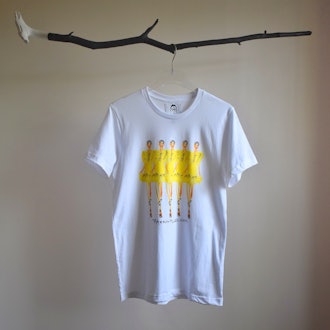 Yellow Organza Dress Sketch Tee