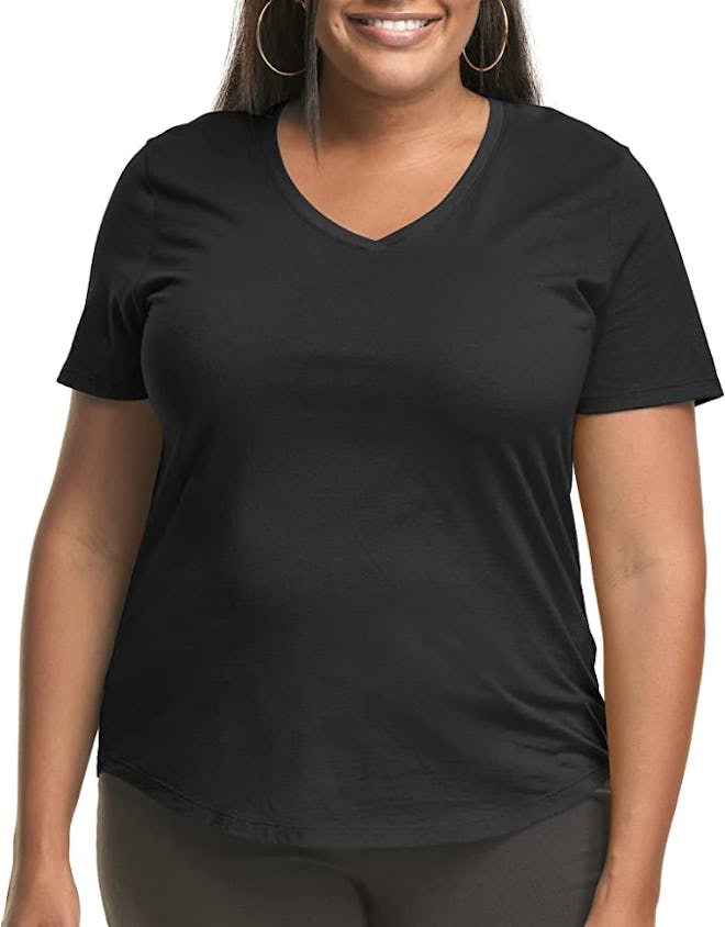 Just My Size V-Neck Short Sleeve T-Shirt