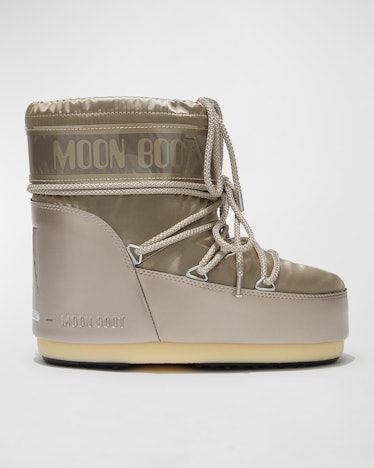 Moon Boot metallic Icon lace-up snow boots