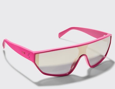Mirrored Acetate Shield Sunglasses