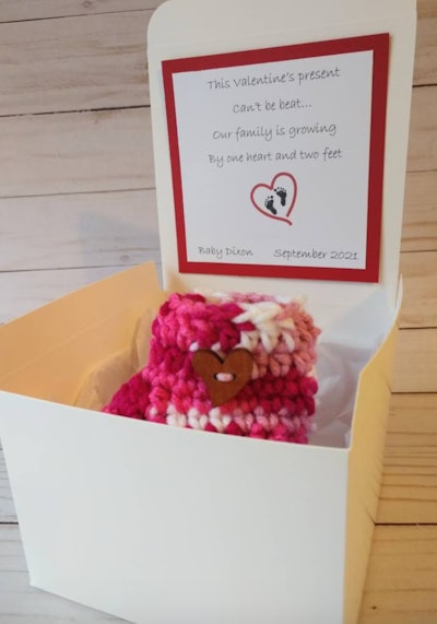 valentine's day pregnancy announcement gift