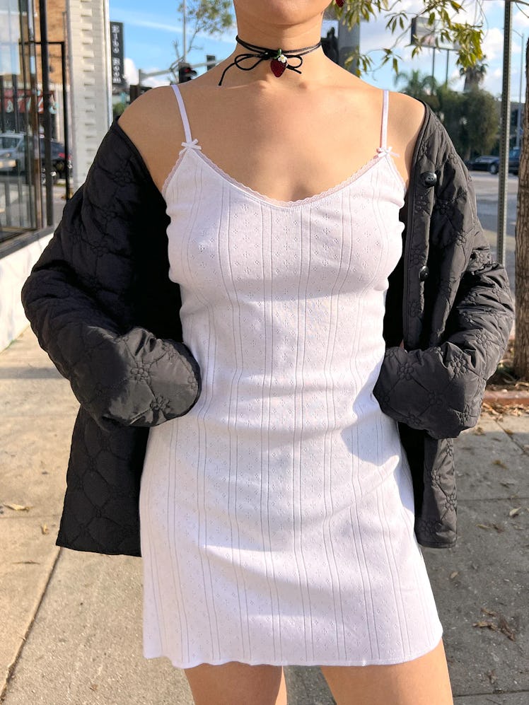 The Cami Slip Dress Pointelle