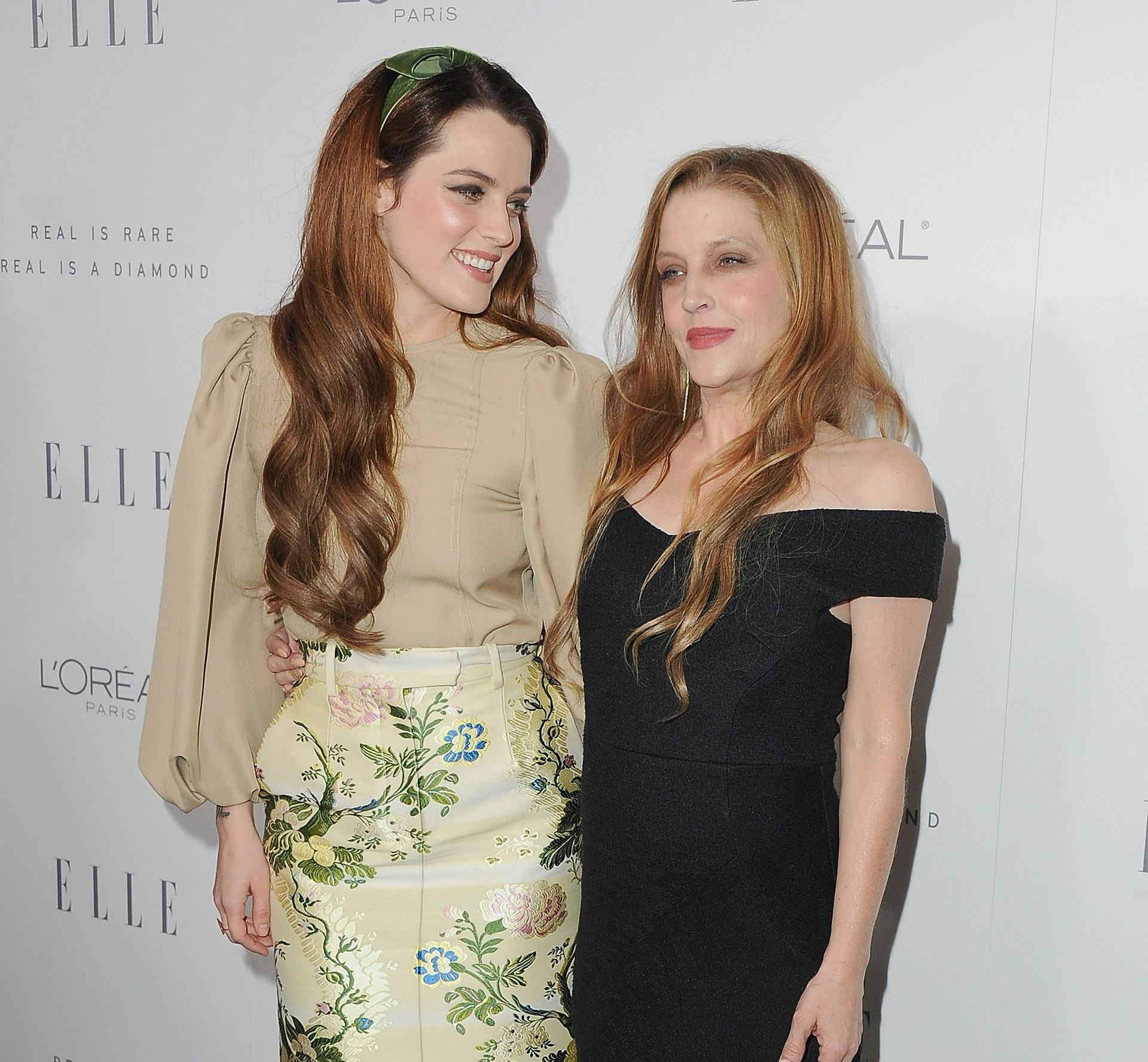 LOS ANGELES, CA - OCTOBER 16:  Riley Keough and Lisa Marie Presley arrive at ELLE&rsquo;s 24th Annual Wome&hellip;