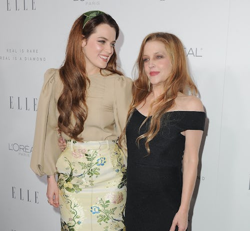 LOS ANGELES, CA - OCTOBER 16:  Riley Keough and Lisa Marie Presley arrive at ELLE's 24th Annual Wome...