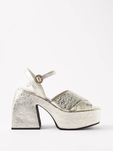 Bulla Joni 85 Metallic-Leather Sandals