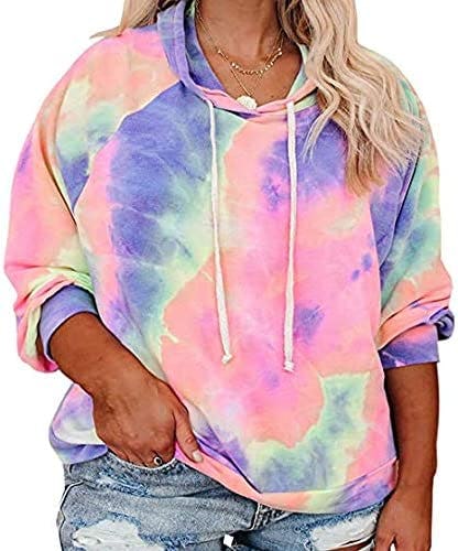 RITERA Plus Size Tie Dye Hoodie