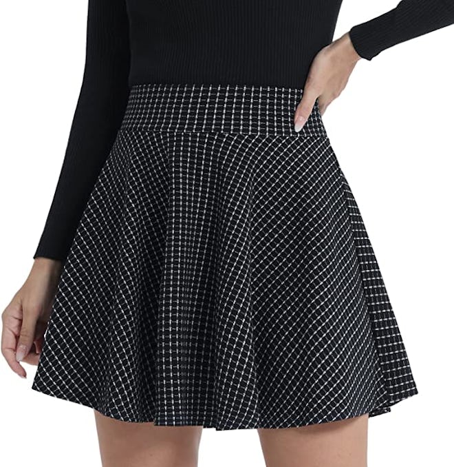 DJT FASHION Pleated Mini Skirt with Shorts