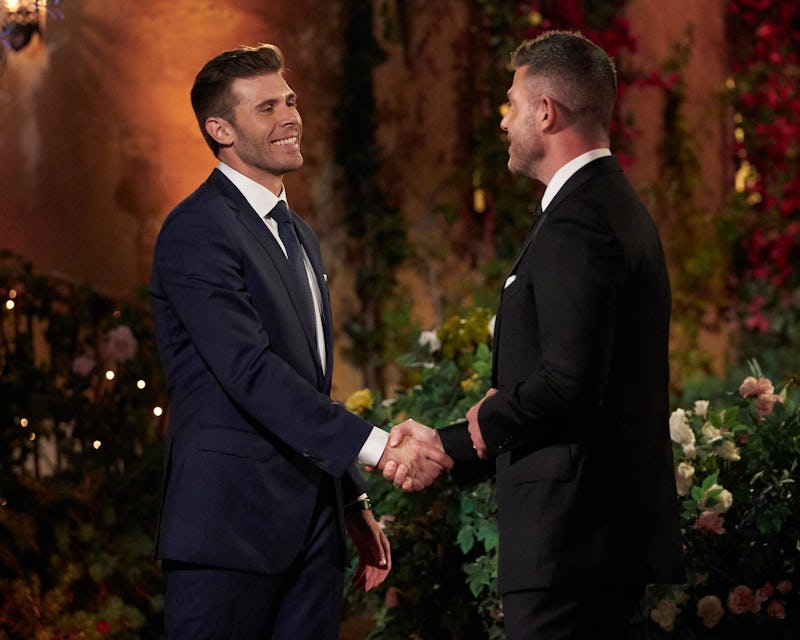 The Bachelor Season 27's Zach Shallcross and host Jesse Palmer via ABC's press site