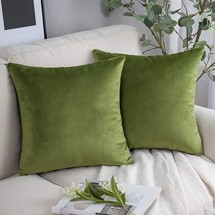 Phantoscope Velvet Throw Pillow Covers (2-Pack)