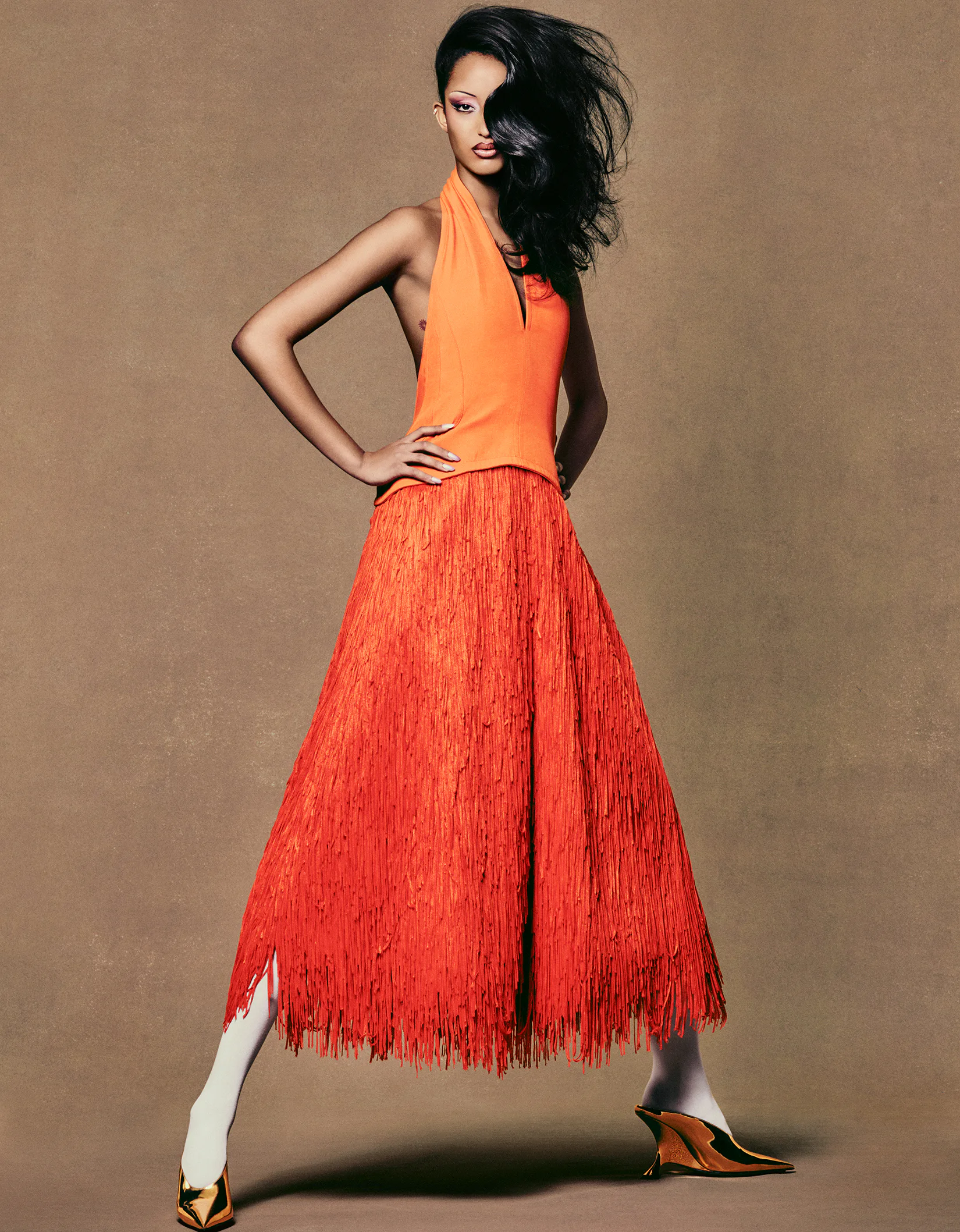 open lace back dress Wrapped Wardrobe- Orange and Silver Ring- Paparazzi Accessories  Chic  Shimmer