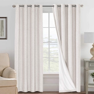 H.VERSAILTEX Thermal-Insulated Linen Curtains (2-Pack)