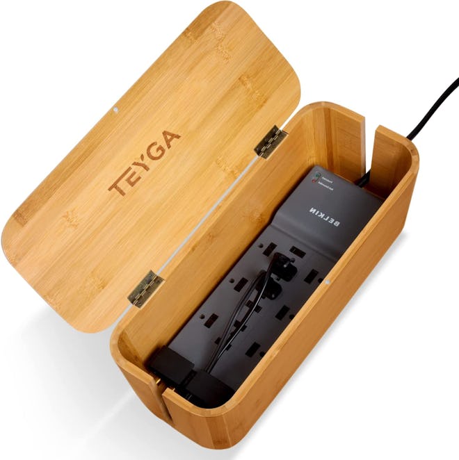 TEYGA Bamboo Cable Management Box