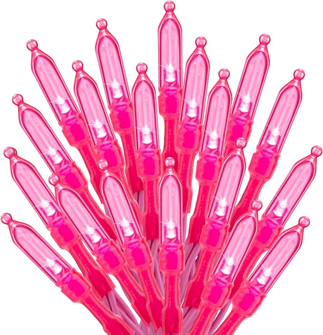 Minetom Pink Mini Christmas Lights