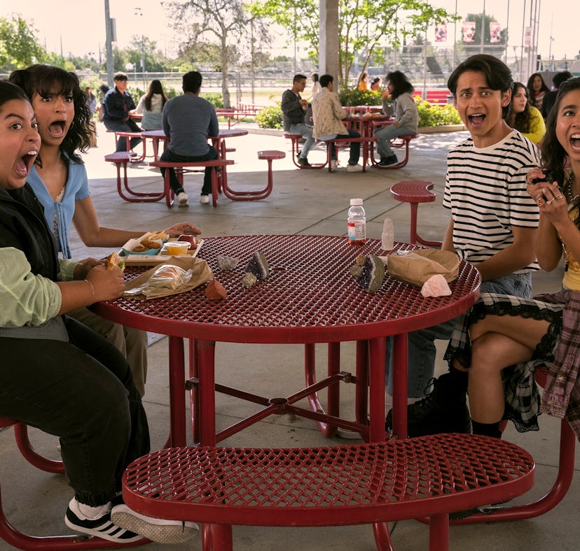 Keyla Monterroso Mejia as Gloria, Bryana Salaz as Ines, Tenzing Trainor as Cameron, Ciara Riley Wils...