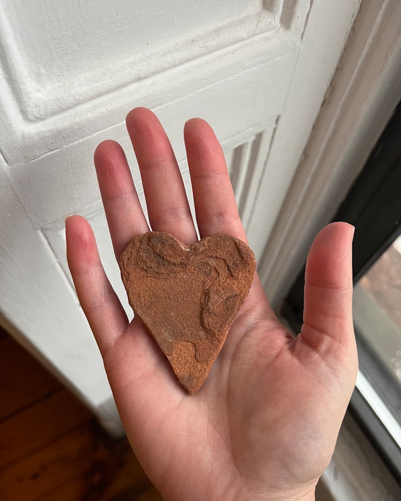 heart-shaped red rock