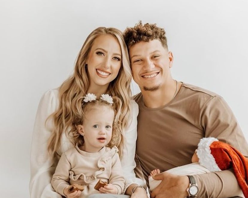 Patrick Mahomes with wife Brittany Matthews, daughter Sterling Skye and son Patrick Levon Mahomes II...