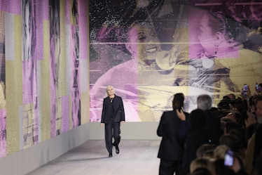 Designer Maria Grazia Chiuri walks the runway during the finale of the Christian Dior Haute Couture ...