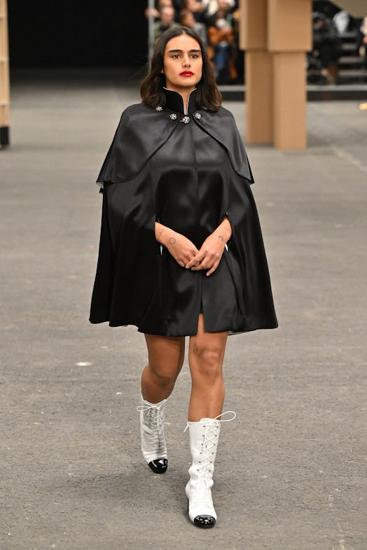 A model walks the runway during the Chanel Haute Couture Spring Summer 2023 show as part of Paris Fa...