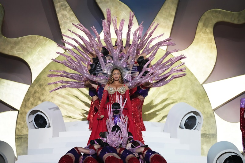 Beyoncé performing in Dubai. 